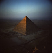 Blick von der Cheops Pyramide auf die Pyramide Chephren (00090534)